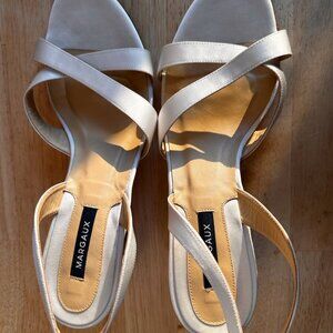 NWOT Margaux The Clotilde Sandal - Ivory Satin